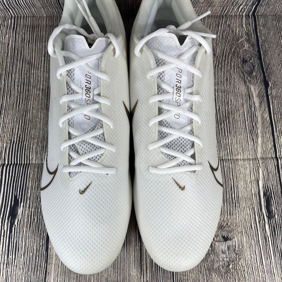 Nike Vapor Edge Speed 360 Football Cleats White Gold CD0082-111 Size 16 - Picture 5 of 8
